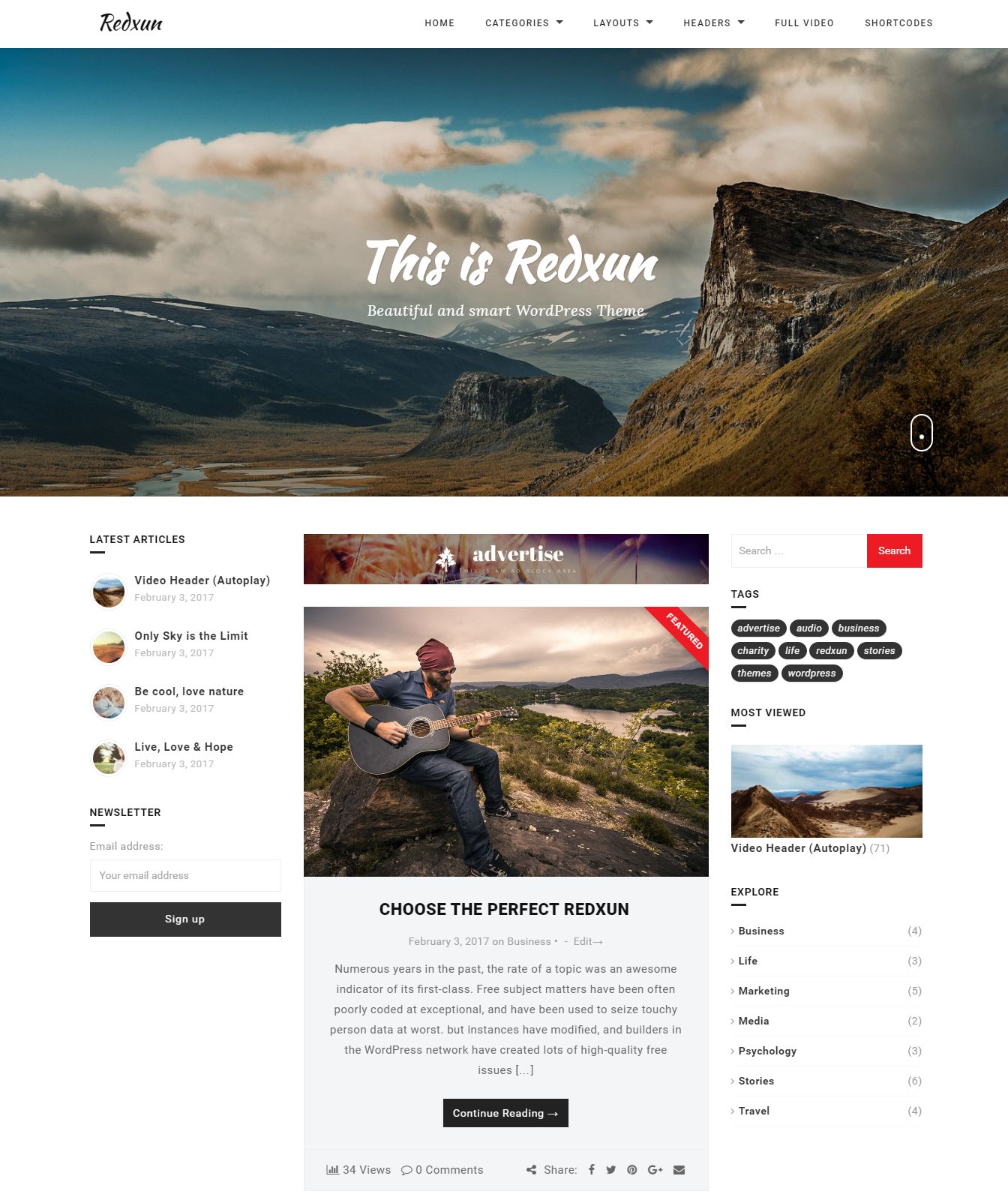 Redxun WP Theme