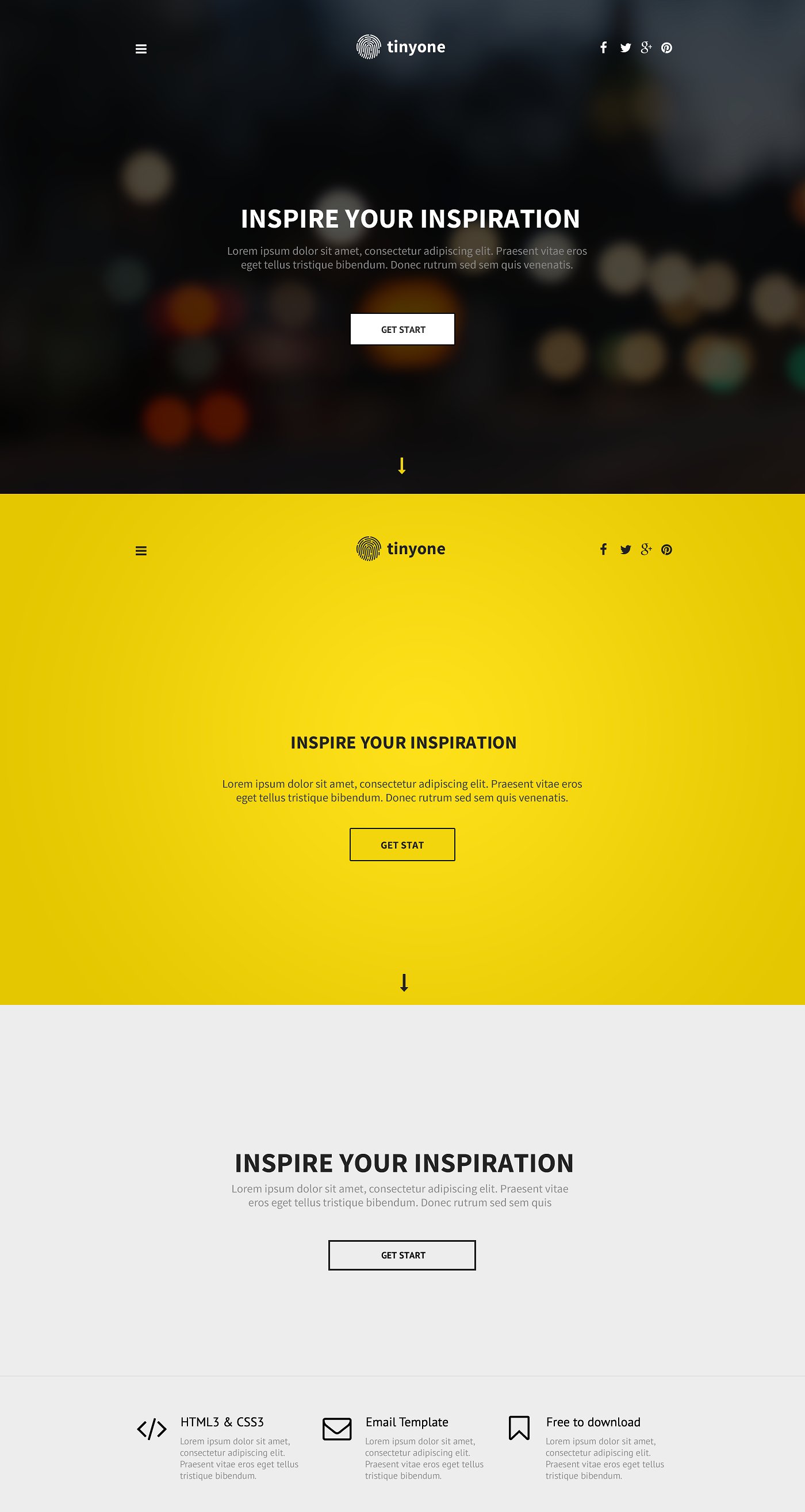 Tinyone PSD Template